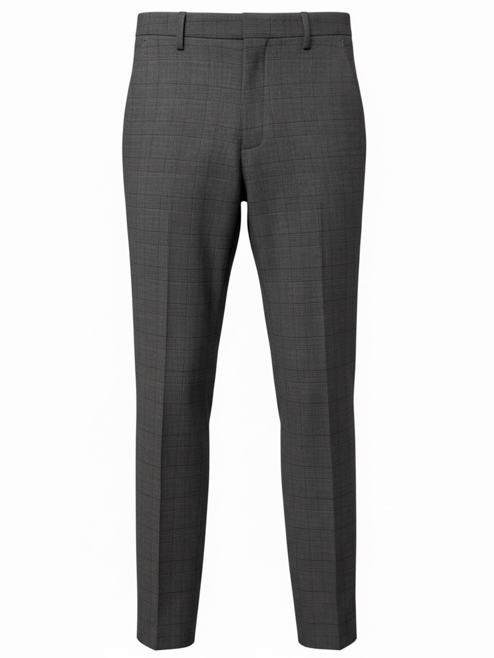 Bonobos Charcoal Gray Plaid Dress Pants. Unhemmed